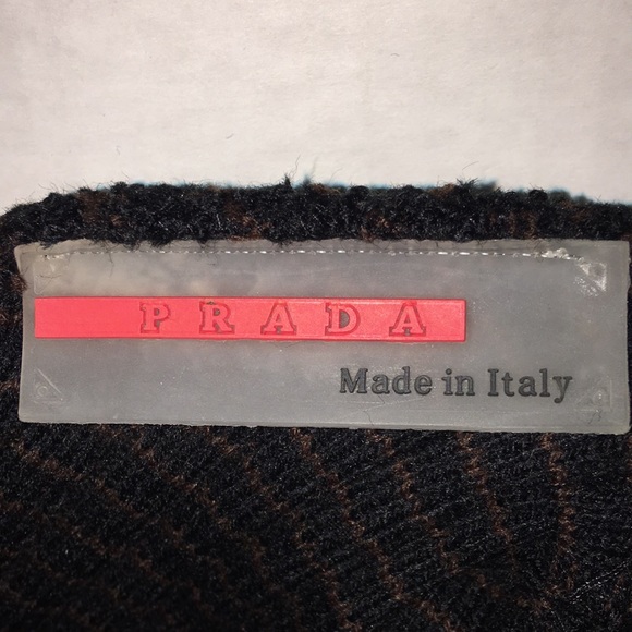 ***Host Pick*** Vintage 90s PRADA Sport ribbed knitted beanie hat unisex - Picture 14 of 16